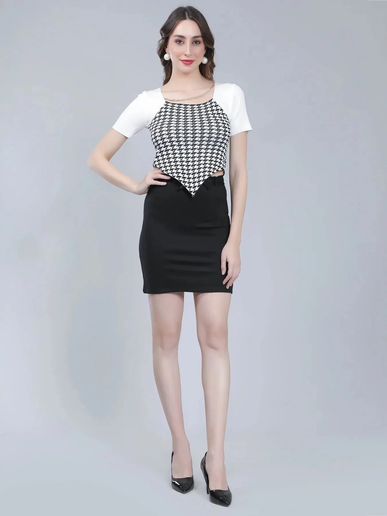 Belted Short Skirt