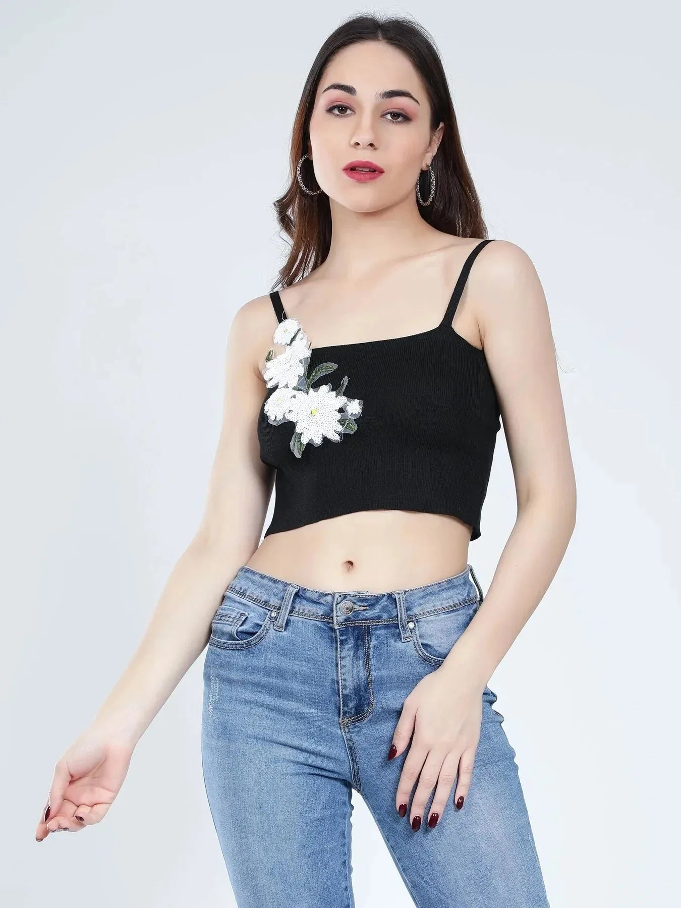 Floral Appliques Cami Top