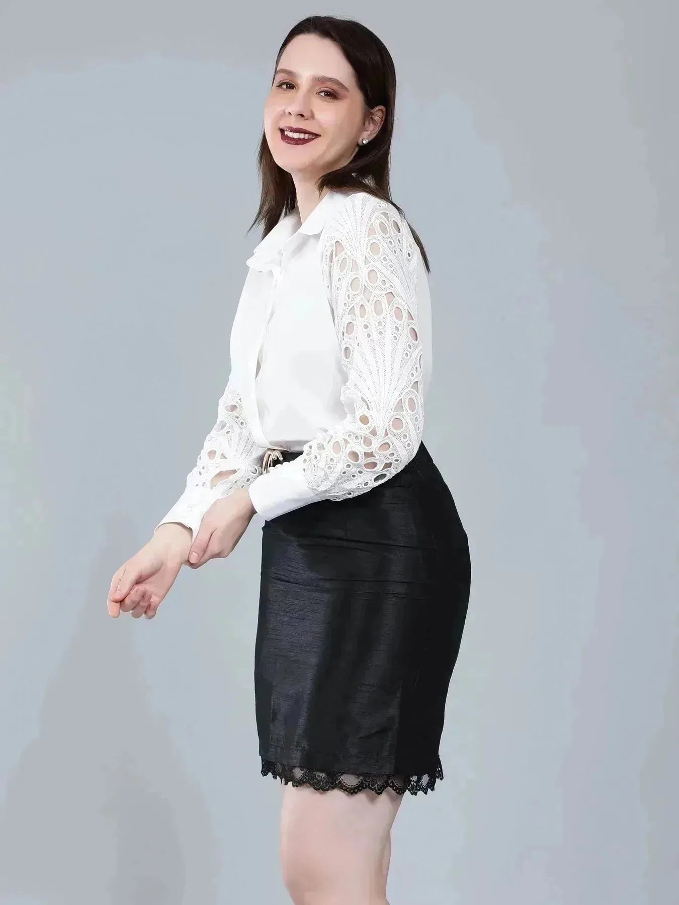 Lace Sleeves Shirt