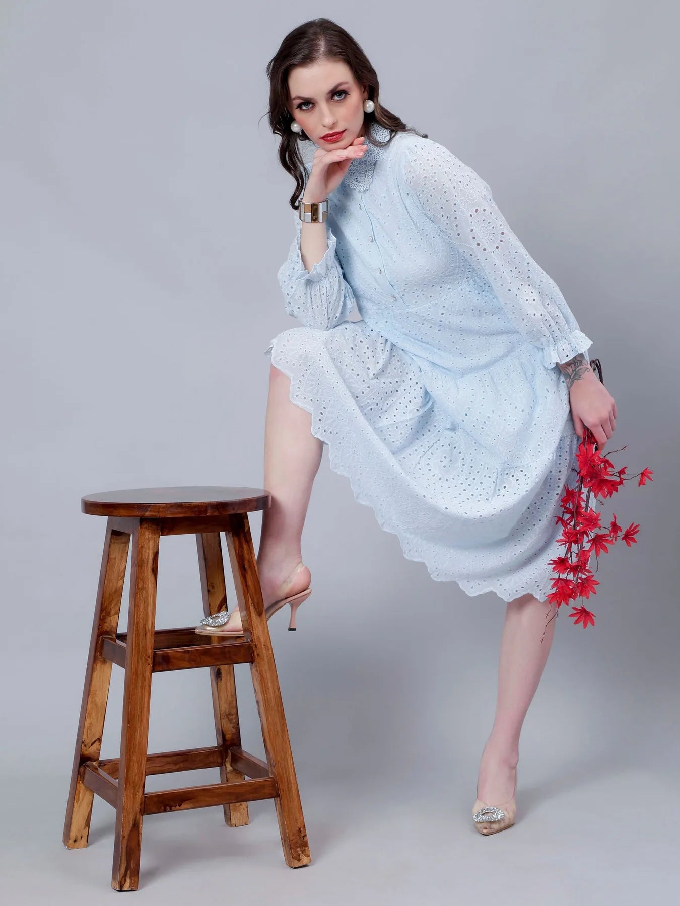 Hollow Hook Chicken Dress