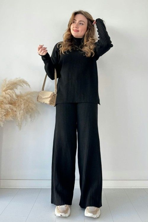 Warm Knitted Two Piece Set