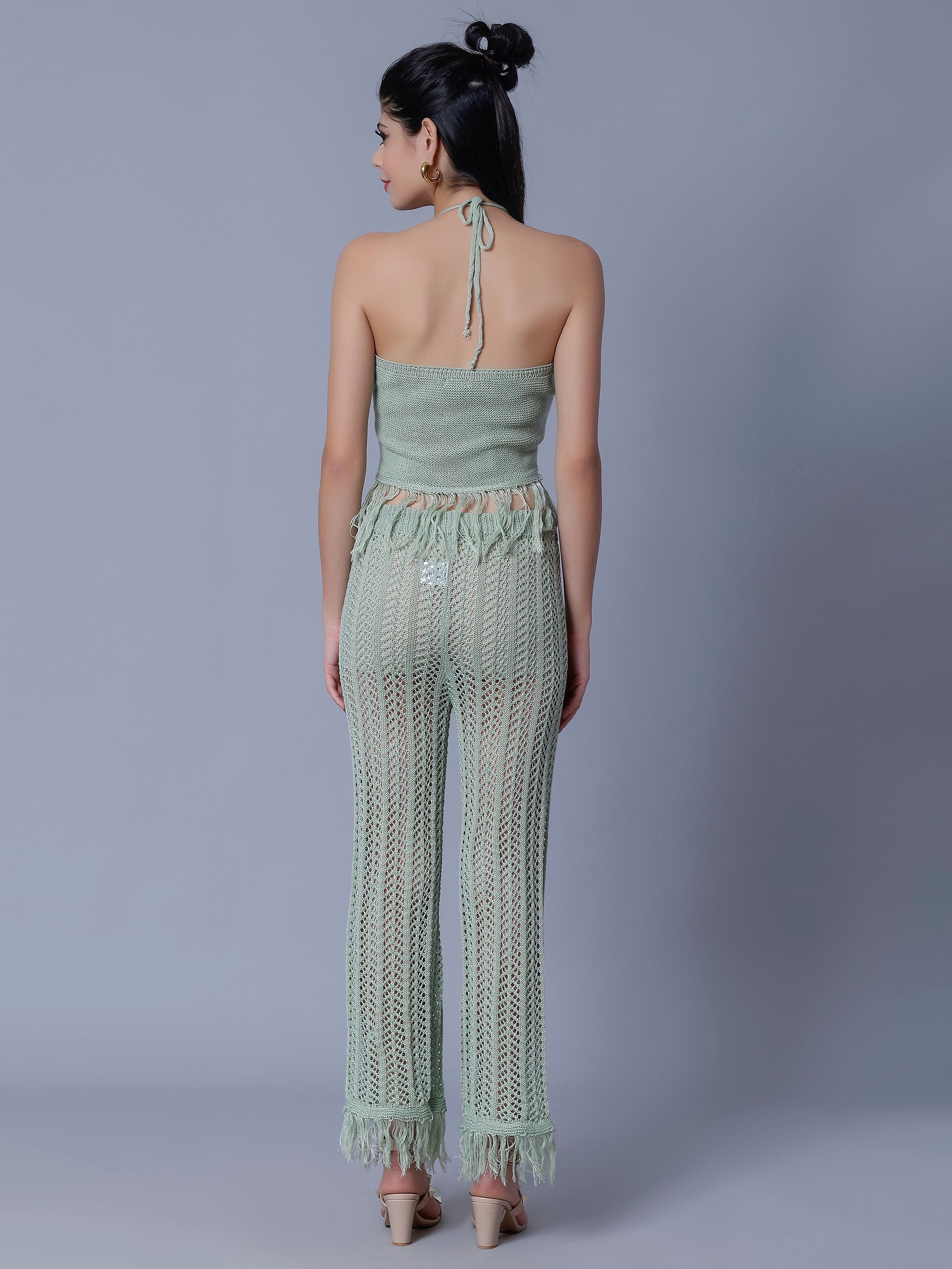 Sexy Crochet Two Piece Set