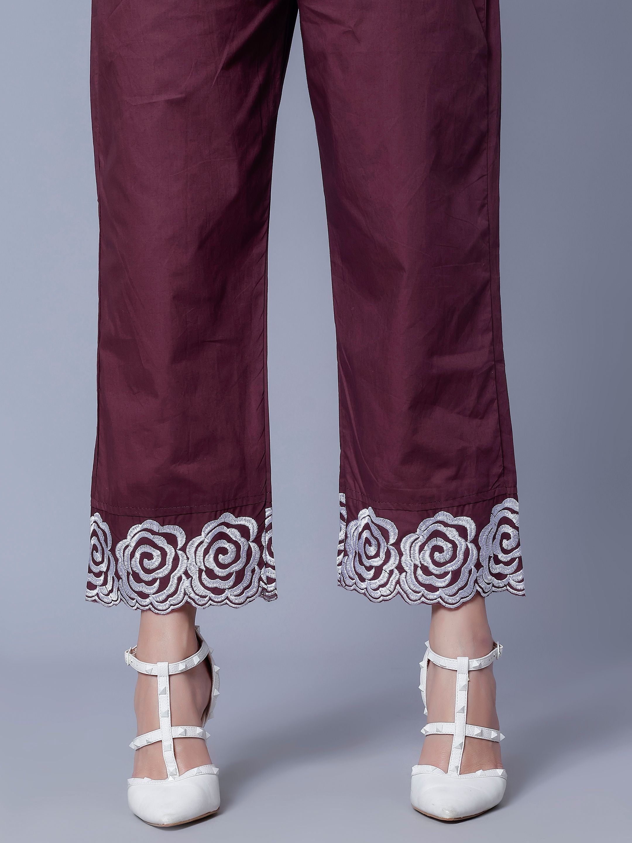 Flower Embroidery Two-Piece Set