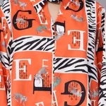 Buy Tiger Print Oversized Two-Piece Set One Size Orange at Best Price