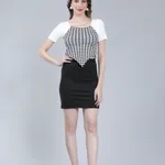 Buy Belted Short Skirt M Black at Best Price