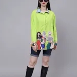 Buy Holiday Girls Oversized Shirt  One Size Neon Green Online