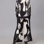 Buy Abstract Printed Two-Piece Set S Black at Best Price