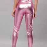 Buy Metallic Shimmer Leggings One Size Pink at Best Price