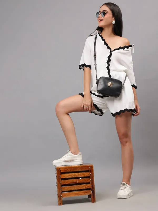 Buy Summer Shirt & Shorts Set S White Online