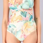 Buy Halter Neck Monokini With Sarong S Yellow at Best Price