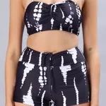 Buy Black and White Bikini Set S Black Online