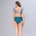 Buy Plunge Tie-Knot Floral Bikini S Green at Best Price