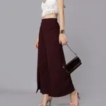 Order Front Overlap Slit Pants M Wine Online