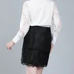Lace Sleeves Shirt XS White