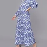 Shop for Majolica Print Oversized Two-Piece Set One Size Blue Online