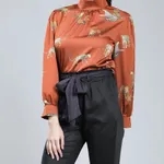 Buy Leopards Print Blouse S Rust at Best Price