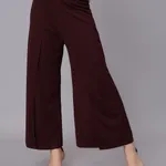 Buy Stylish Front Overlap Slit Pants M Wine Online