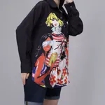 Buy Hip-Hop Girls Oversized Shirt  One Size Black at Best Price