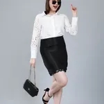 Lace Sleeves Shirt XS White