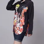 Buy Hip-Hop Girls Oversized Shirt  One Size Black Online