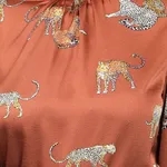 Order Leopards Print Blouse S Rust Online