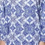 Buy Majolica Print Oversized Two-Piece Set One Size Blue at Best Price