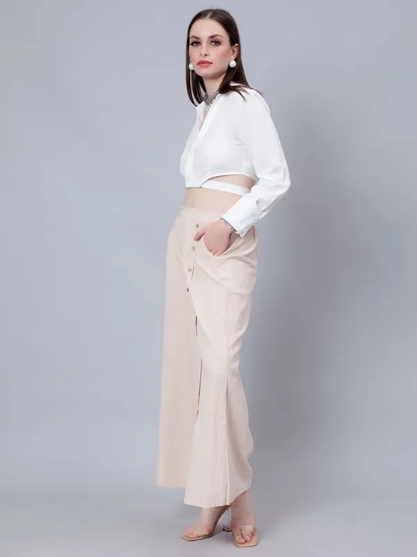 Order Classic Blouse & Culottes Set S Beige Online