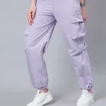 Shop for Casual Cargo Jogger Pants S Lavender Online