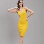 Buy Knitted Two Piece Dress Set One Size Yellow