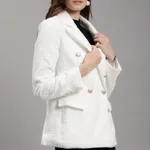 Buy Classic Tweed Blazer One Size White