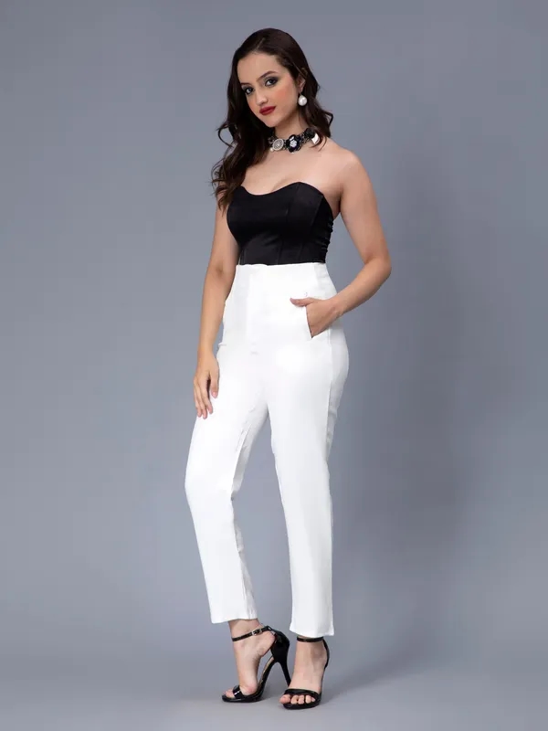 Shop for No Waist Band Pants S White Online