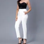 Shop for No Waist Band Pants S White Online