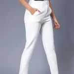 No Waist Band Pants S White