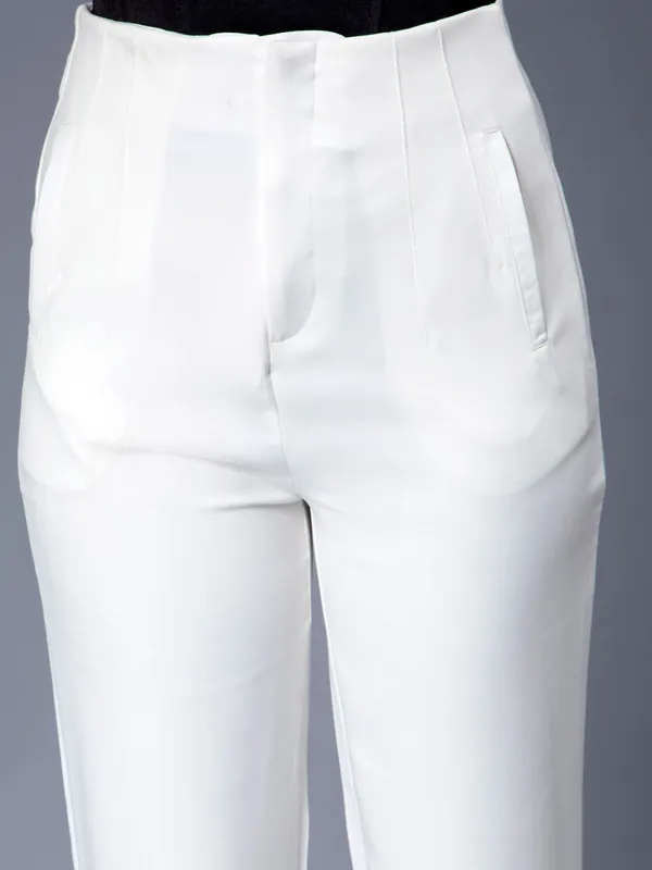 Buy No Waist Band Pants S White at Best Price