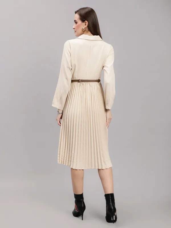 Buy Blazer Pleated Dress One Size Off-White Online