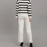 Shop for Striped Knitted Two Piece Set One Size Off-White Online