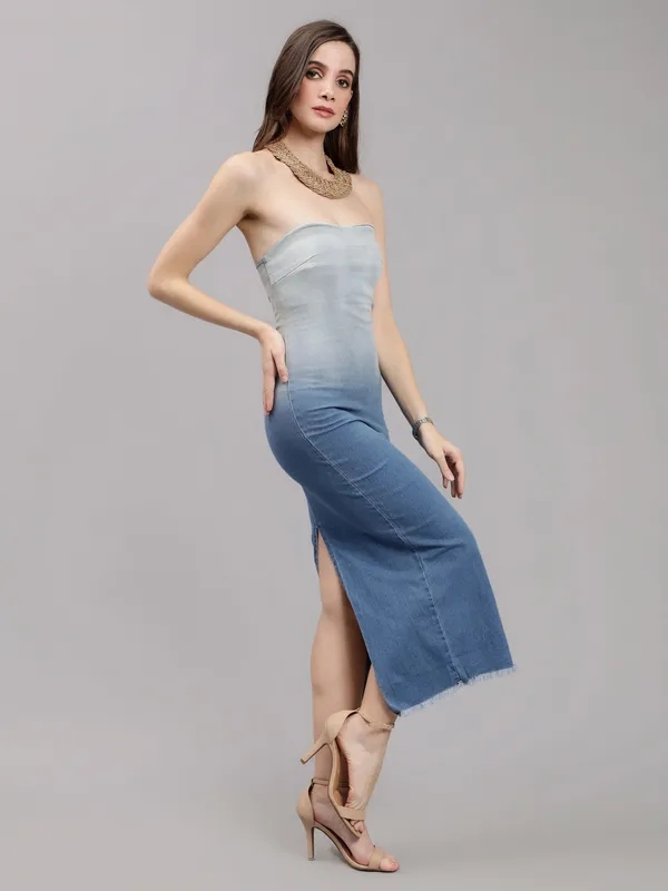 Buy Hot Tube Denim Dress XS Blue