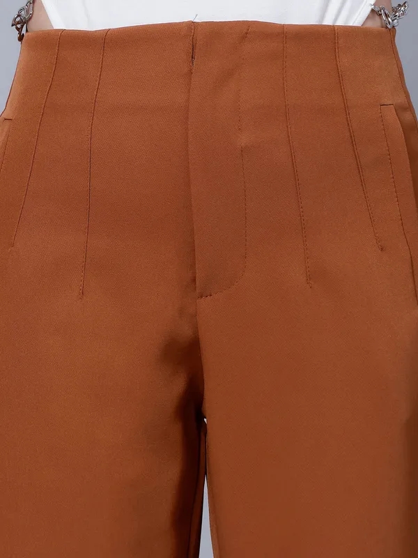 Buy Stylish No Waist Band Pant XS Brown Online