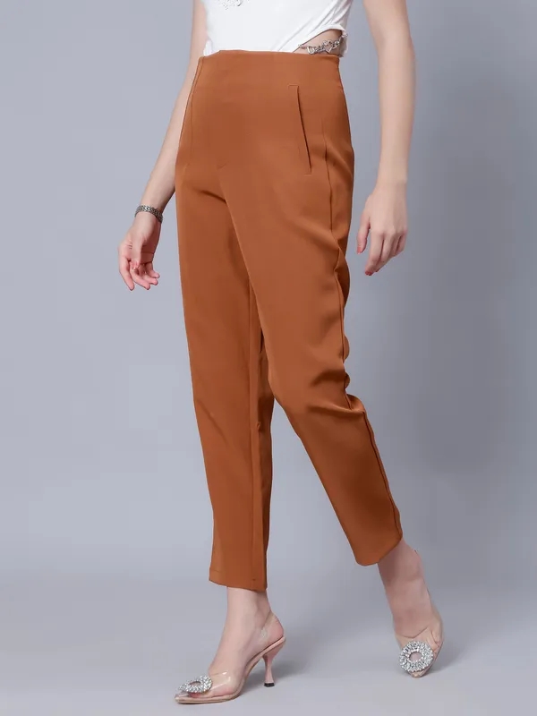 Shop for No Waist Band Pant XS Brown Online