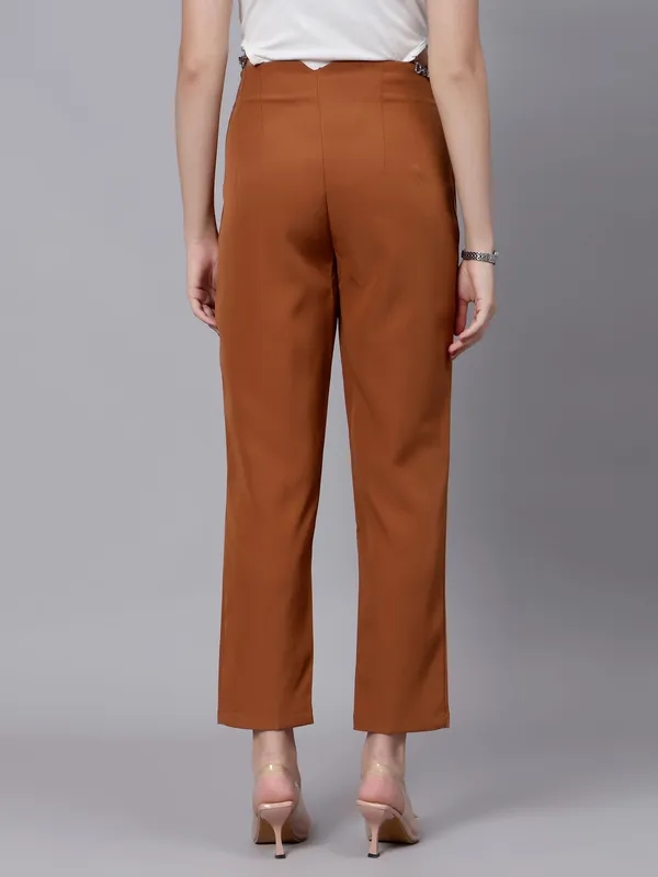 Buy No Waist Band Pant XS Brown at Best Price