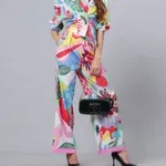 Multicolour Printed Two-Piece Set S Multi