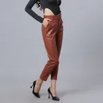 Buy Faux Leather Winter Pants XS Brown