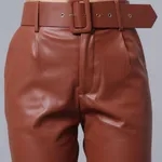 Buy Faux Leather Winter Pants XS Brown at Best Price