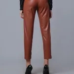 Buy Faux Leather Winter Pants XS Brown Online