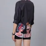 Buy Fashionable Girls Printed Shirt S Black