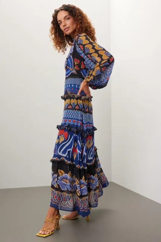 Buy Floral Printed Maxi Dress S Multi at Best Price