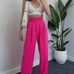 High Waisted Pants XS Fuchsia Pink