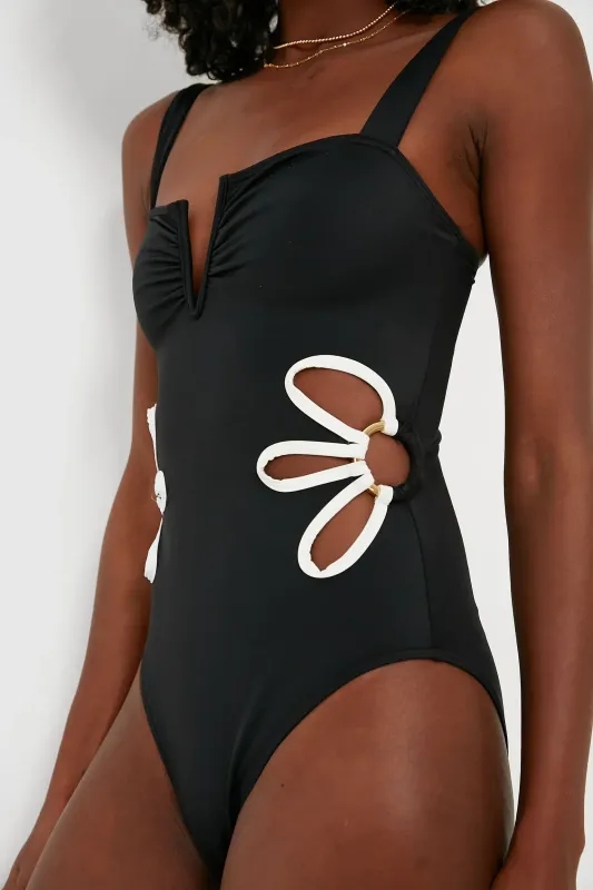 Buy Cut-Out Detail Swimsuit S Black