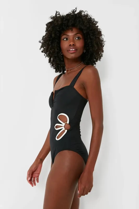 Buy Cut-Out Detail Swimsuit S Black Online