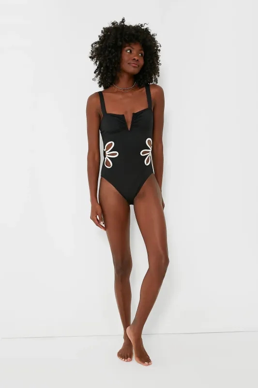 Buy Cut-Out Detail Swimsuit S Black at Best Price